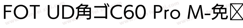 FOT UD角ゴC60 Pro M字体转换